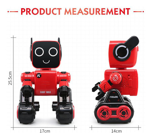 Rc Robot Inteligente Acción Música Led Ojos Programable