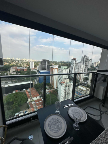 Apartamento Studio 28 Metros Mobiliado Completo À 100mts Metrô Brooklin