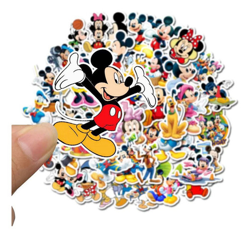 50 Stickers Mickey Mouse Y Amigos - Etiquetas Autoadhesivas