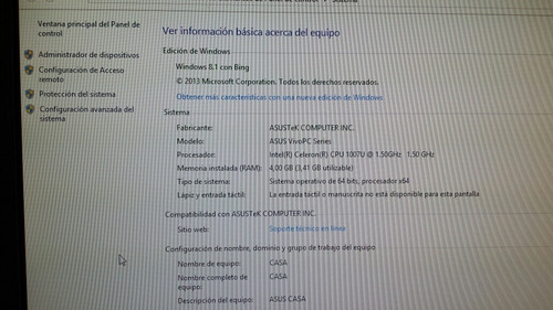 Imagen 5 de 5 de Computador Asus Vivopc Nuevo. Viene Sin Monitor