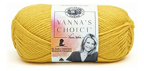 Lion Brand Yarn Vanna's Choice Ovillo De Lana, Mostaza, 1