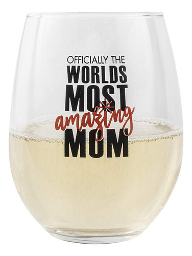 Copa Vino Tallo Oficial The Worlds Most Amazing Mom 15 Oz