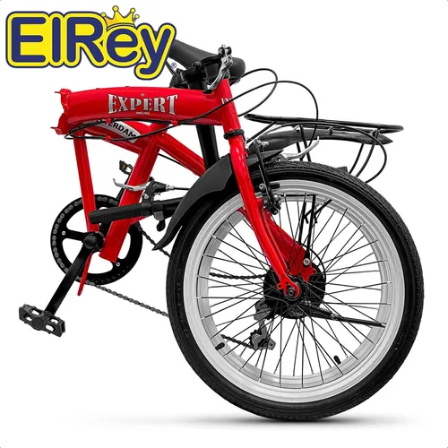 Bicicleta paseo plegable Expert Amsterdam R20 color rojo
