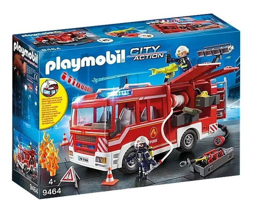 Figura Armable Playmobil City Action Camión De Bomberos 3+