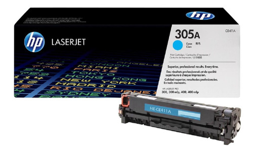 Cartucho De Toner Hp 305a Cian Laserjet Original Ce411a