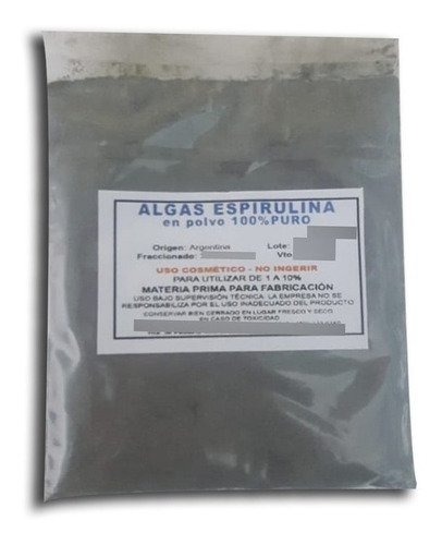 Algas Espirulinas  250grs - Uso Cosmético - 100% Puro