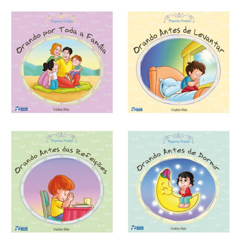 Livrinhos De Orações Dos Pequeninos 4 Livros Com Lindas Orações, De Cristina Klein. Editorial Bicho Esperto, Capa Mole, Edição 1 Em Português, 2020