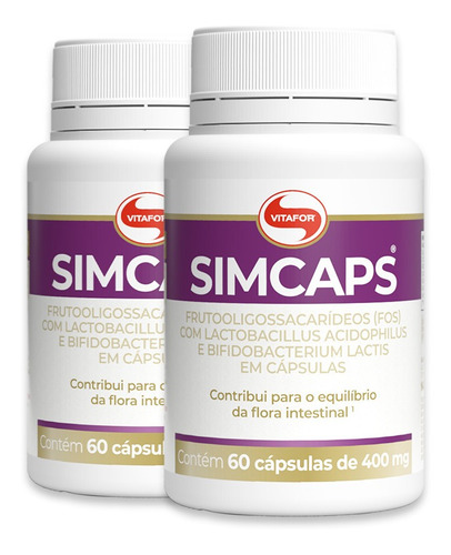 Kit 2 Simcaps Vitafor - 60 Cápsulas