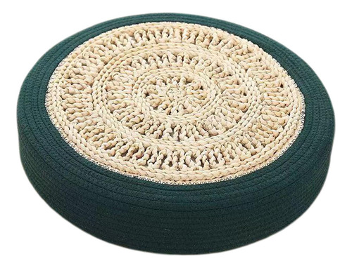 Tatami De Estilo Japonés, Cojín Para Suelo, Verde Oscuro