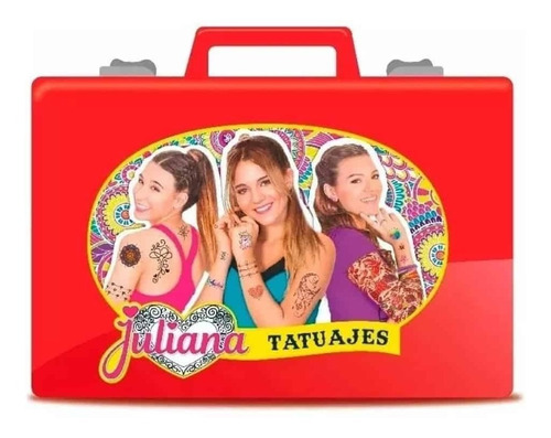 Valija Juliana Tatuajes Con Accesorios Grande Original Lanus