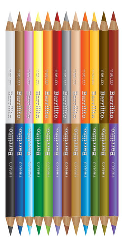 Lapiz De Color Duo Barrilito Triangulares 12 Piezas
