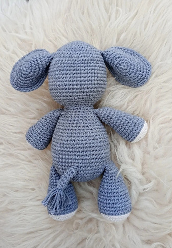 Elefante Amigurumi Tejido A Crochet Muñeco De Apego