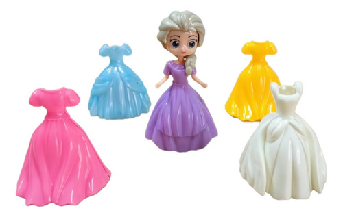 Mini Muñeca Elsa Con Hermosos Vestidos