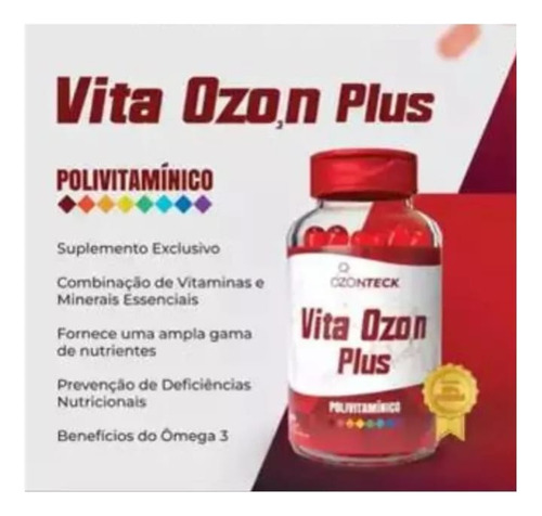 PolivitamĂnico Vita Ozon Plus Suplemento Alimentar 60 Cap. Sabor Sem Sabor Sem Sabor