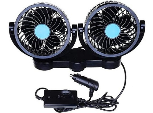 Ventilador Doble Automóvil 12v Accesorio Vehículo 360°/ R&c