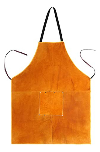 Heavy Duty Welding Apron Leather Work Shop Apron With 2..