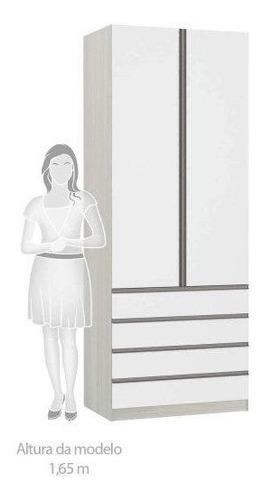 Guarda-roupa Modulado 2 Portas 4 Gavetas Prime Plus Luciane