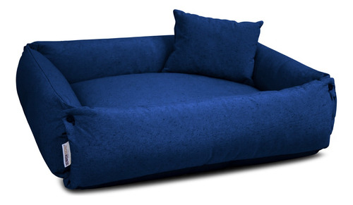 Caminha Pet 100% Sustentável Caminha Para Cachorro 65x50 Cor Azul Desenho Liso