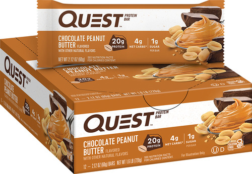 Quest Protein Bar (12un) Chocolate Peanut Butter