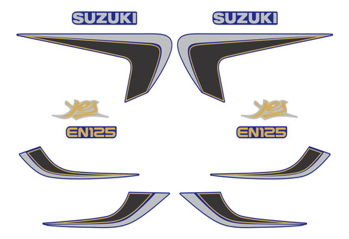 Kit Adesivos Completo Suzuki Yes En125 2006 Azul 10622