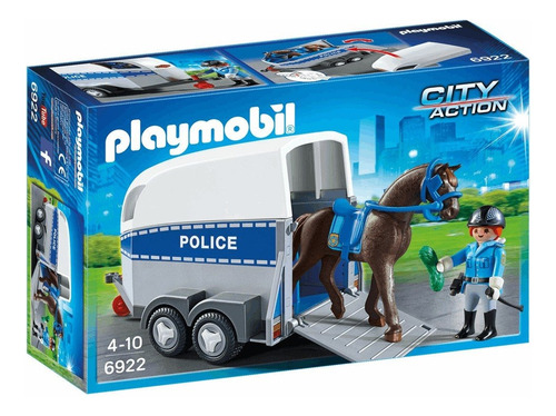 Playmobil | Policía Con Caballo Y Remolque | 6922