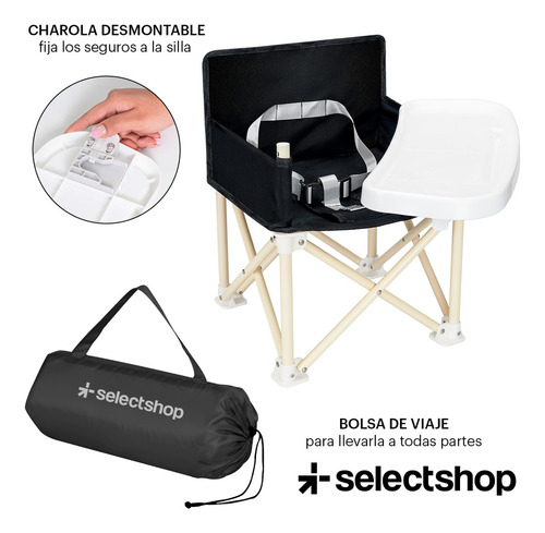 ..periquera Para Bebe Portatil Plegable Silla Comer Ajustabl