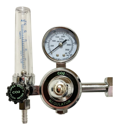 Imagen 4 de 9 de Valvula Reguladora Para Co2 Con Caudalimetro Mig-tig Smg