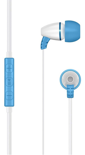 Auriculares Internos Lilgadgets Con Microfono Azul Balnco