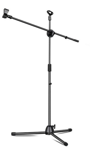 Soporte Pedestal Para Micrófono Atril Con Boom Profesional Negro