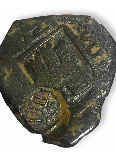 Wow Moneda De Cobre 8 Maravedis Resello Años 1600s - 1700s (Usado)
