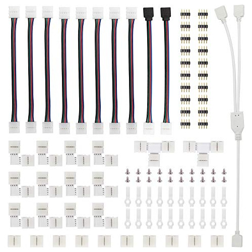 Kit De Conectores Tiras De Led 5050 De 10 Mm Y 4 Pines,...