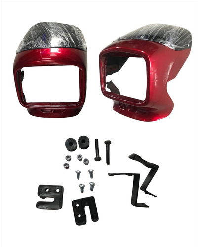 Carenaje Ax100/115 Con Visor Tipo Original Pintado + Bases