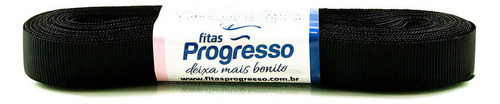 Fitas De Gorgurão Progresso 11mm 10 Metros Cor Preto 219