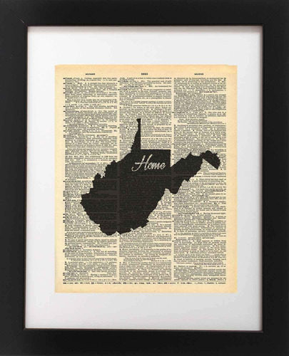  Mapa Vintage Del Estado De Virginia Occidental Impresi...