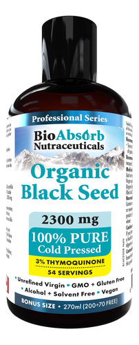 Bio Absorb Aceite De Semilla Negra Organica. Suministro De 5