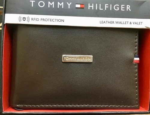 Cartera Tommy Hilfiger Original Americana Marrón.