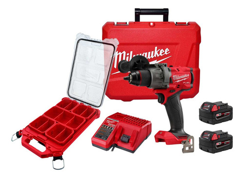 Kit Rotomartillo Brushless M18 Fuel + Packout Milwaukee Color Rojo