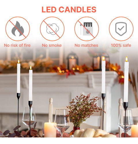 Velas Led Flickering, Mando A Distancia Sin Llama, 2 Tempori