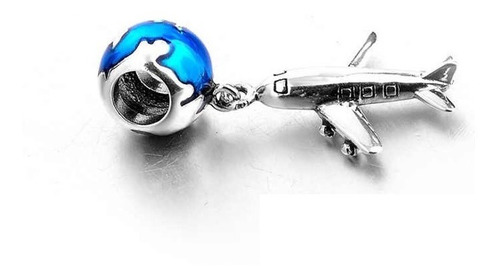 Charm - Colgante Diseño Avion Plata S925