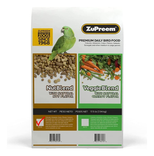 Zupreem Premium Productos Nutricionales Mezcla De Nueces Ali