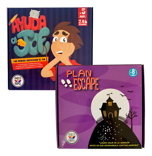 Juego De Mesa Pack Ayuda A Joe Y Plan Escape Barco De Papel