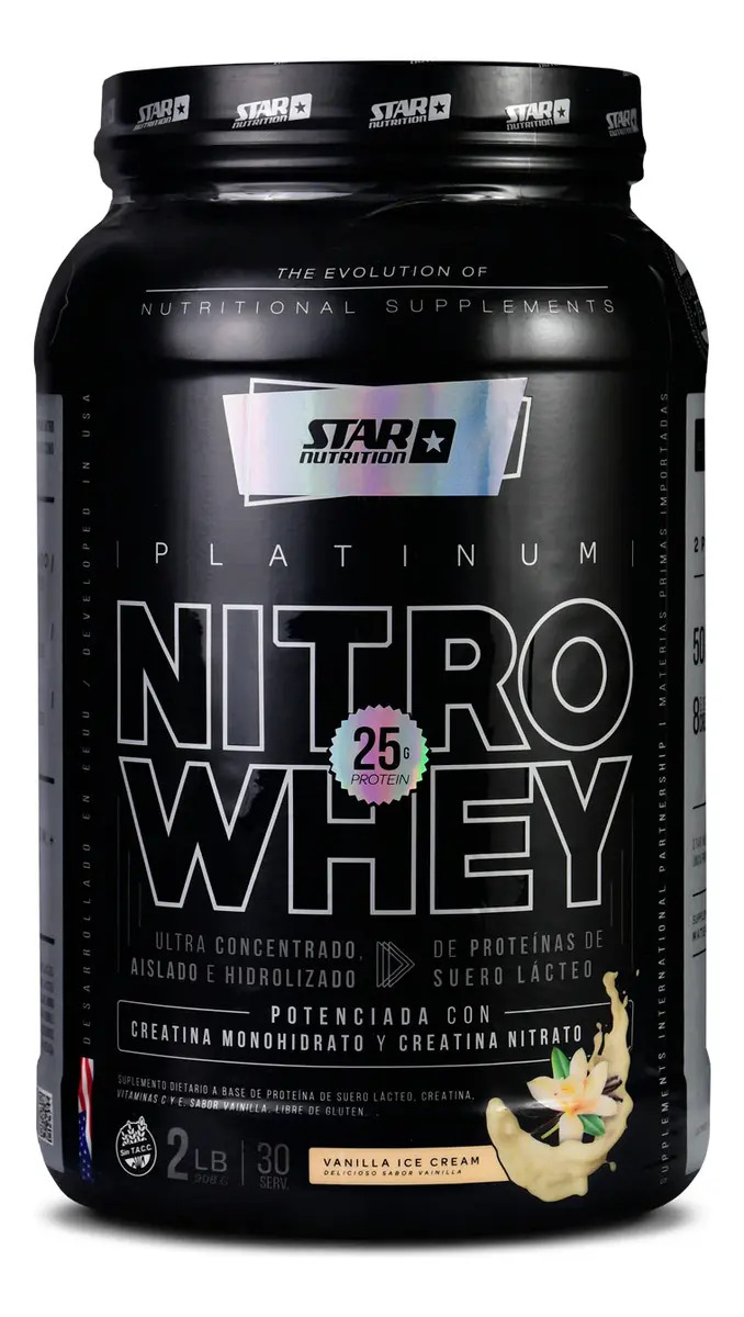 Nitro Whey Proteina Star Nutrition Vainilla 2lb
