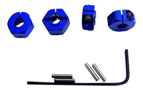 Hot Racing Slf1006 Azul Aluminio Locking 12mm Wheel Hex Kit