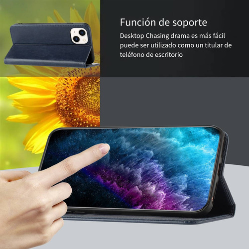 Funda Tipo Cartera Magnética Con Función Atril Para Motorola G24 4g, G04, E14, 4g, Bloqueo Rfid