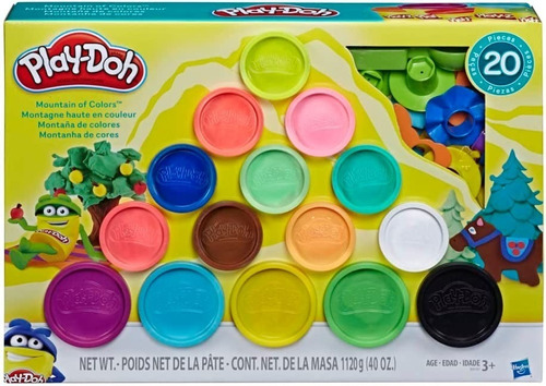 Masas Hasbro Play-doh Montaña De Colores 20 Piezas