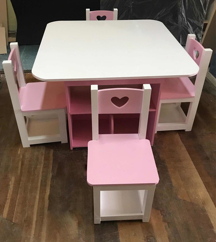 Imagen 2 de 10 de Mesas Para Niños En Madera - Dormitorios Infantiles