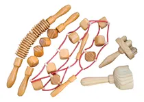 Comprar Kit Maderoterapia Rodillos Cinturón Champiñon Masajeador 