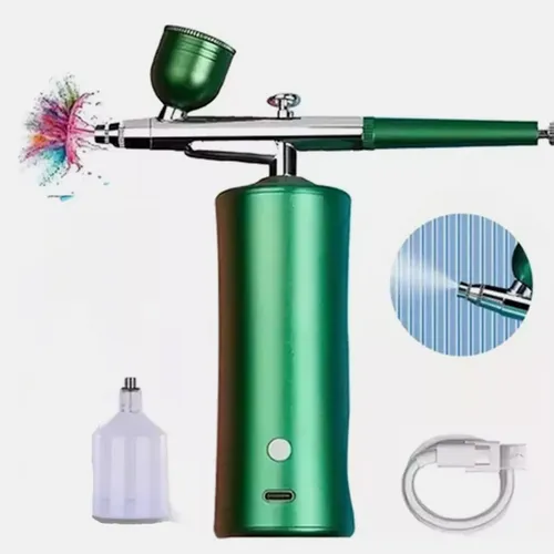 Kit De Aerógrafo Profesional Recargable Inalámbrico Portátil