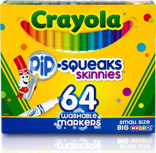 Marcadores Crayola Pip Squeaks Skinnies Multicolor 64 Unidad