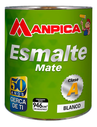 1/4 Pintura Esmalte Negro Satinado,mate Y Brillante Manpica 